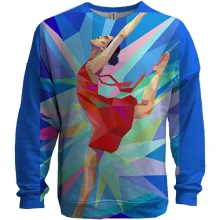 3D свитшот Gymnast low poly