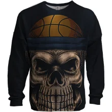 3D світшот Angry Skull Basketball