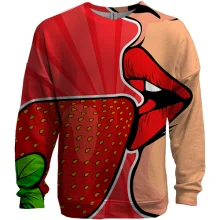 3D світшот Strawberries on Lips Pop Art