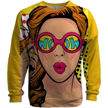 3D світшот Girl Wow Pop Art