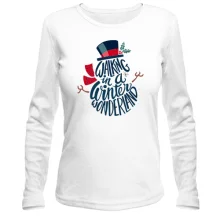 Лонгслів з написом "Walking in a winter wonderland"