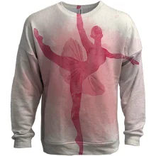 3D свитшот Ballerina watercolor 2