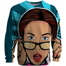 3D світшот Pop Art Girl OMG
