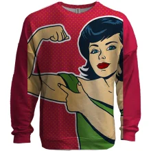 3D свитшот Strong girl Pop art