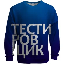 3D свитшот ТЕСТИРОВЩИК