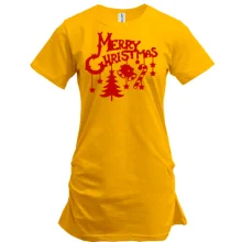 Туника с надписью "Merry Christmas"