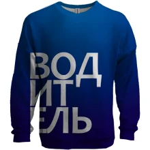 3D свитшот ВОДИТЕЛЬ