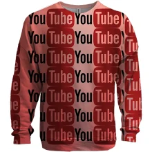 3D світшот YouTube pattern