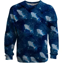 3D свитшот Blue fish pattern