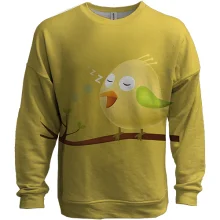 3D свитшот Yellow bird sleeping