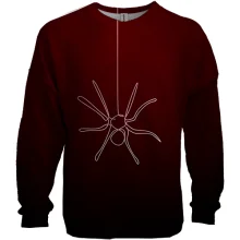 3D свитшот Spider white line