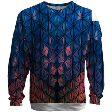 3D свитшот Low poly pattern.