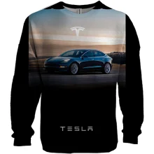 3D свитшот Dark blue Tesla