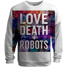 3D свитшот Love death + robots.