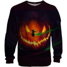 3D свитшот Halloween pumpkin and witch