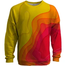 3D свитшот Abstraction yellow-red
