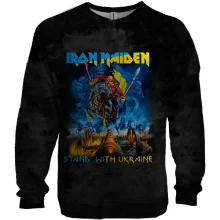 3D свитшот Iron Maiden - stand with Ukraine