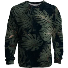 3D світшот Green leaves pattern 3