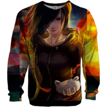3D свитшот Anime girl sunset