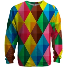 3D світшот Multicolored rhombuses