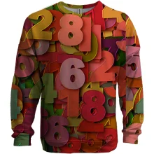 3D свитшот Multicolored numbers