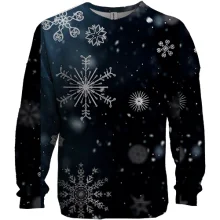 3D свитшот Snowflakes pattern 2