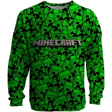 3D світшот Minecraft з візерунком із кріперів