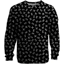 3D свитшот S E X pattern