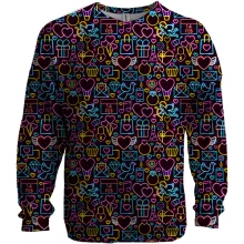3D свитшот Love and hearts pattern 2