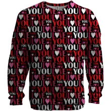 3D свитшот I love you pattern