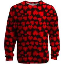 3D свитшот Сердца pattern