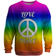 3D свитшот Love Peace
