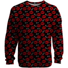 3D світшот Kiss lips pattern