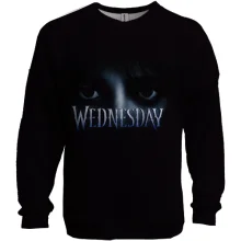 3D свитшот Wednesday с глазами Уэнсдэй