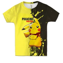 Детская 3D футболка Pikachu Pika Pika
