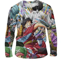 Мужской 3D лонгслив Герои аниме One Piece