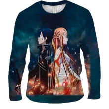 Мужской 3D лонгслив Кирито и Асуна - Sword art Online