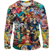Мужской 3D лонгслив One Piece - герои