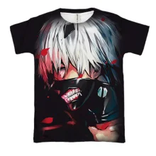 3D футболка Кен Канеки - Tokyo Ghoul