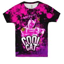 Детская 3D футболка Killer Queen, Cool Cat - JoJo's Bizarre Adventure