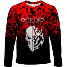 Детский 3D лонгслив аниме Overlord (красный)