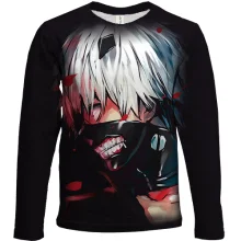 Детский 3D лонгслив Кен Канеки - Tokyo Ghoul