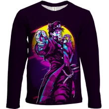 Детский 3D лонгслив Джотаро Куджо, Неон - JoJo’s Bizarre Adventure