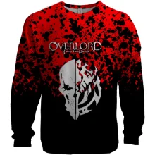 3D свитшот аниме Overlord (красный)