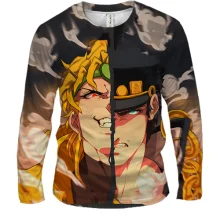 Мужской 3D лонгслив Dio Brando x Jotaro Kujo - Jojo's Bizarre Adventure