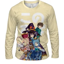 Мужской 3D лонгслив Да благословят боги этот прекрасный мир! (KonoSuba)