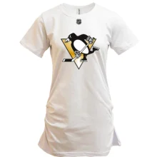 Подовжена футболка Pittsburgh Penguins з пінгвіном і золотим трикутником