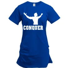 Туника с атлетом и надписью «Conquer»