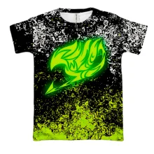 3D футболка FAIRY TAIL logo green