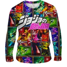 Мужской 3D лонгслив JoJo's, странички манги